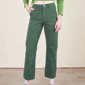 Big Bud Press Work Pants Spruce Green XS High Waisted Straight Leg Unisex